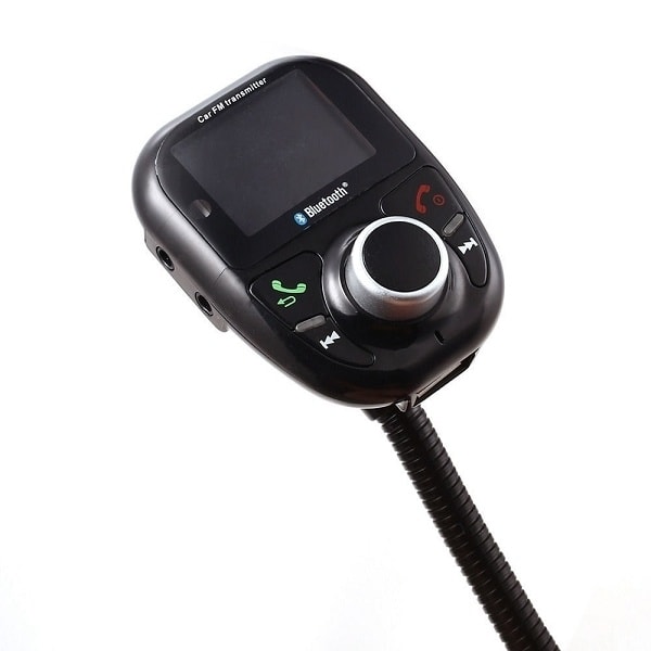 FM-sender med Bluetooth-håndfri og billader, Sort