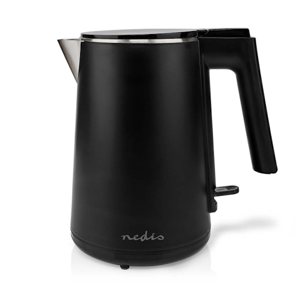 Nedis Vatten kokare | 1.0 l | Plast | Svart | Roterbar 360 grader | Dolt värmeelement | Strix® kontroll | Koka-tort funktion