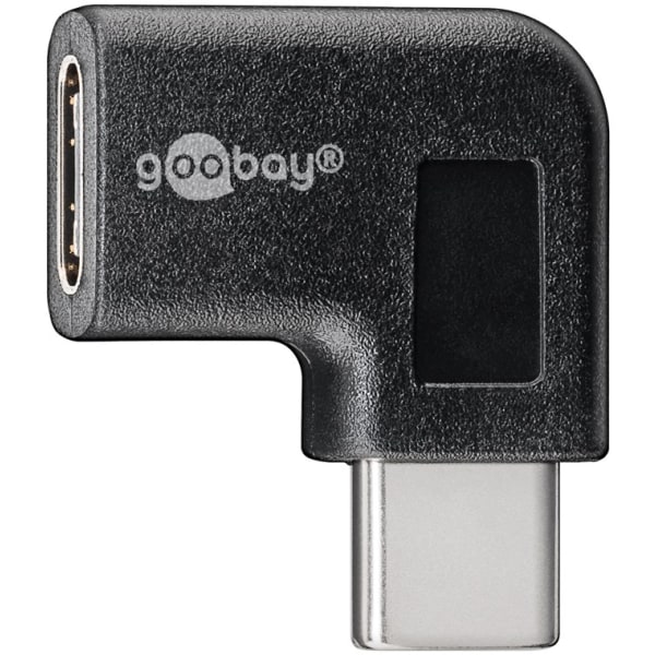 Goobay Adapter USB-C™ till USB-C™ 90°, svart USB-C™ uttag > USB-