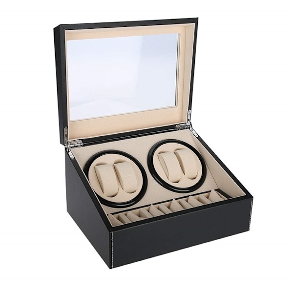 Watch winder/klocksnurra för flera klockor, Svart