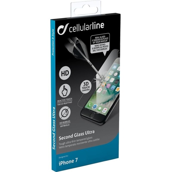 Cellularline Second Glass Ultra skärmskydd till iPhone 6/6S Transparent