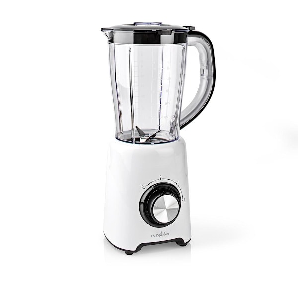 Nedis Blender | 800 W | 1.5 l | Plast | 2 hastighetsinställning | Svart / Vit