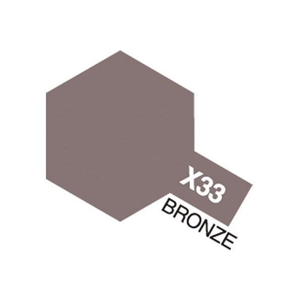TAMIYA Acrylic Mini X-33 Bronze (Gloss) Brun