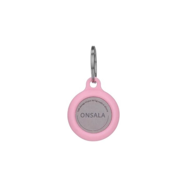 ONSALA Airtag Holder Silicone Pink with Keyring