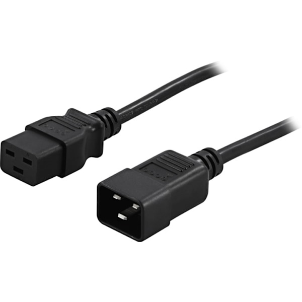 DELTACO maad laite-/jatkokaapeli IEC320 C19 >C20,16A/250V, 3m