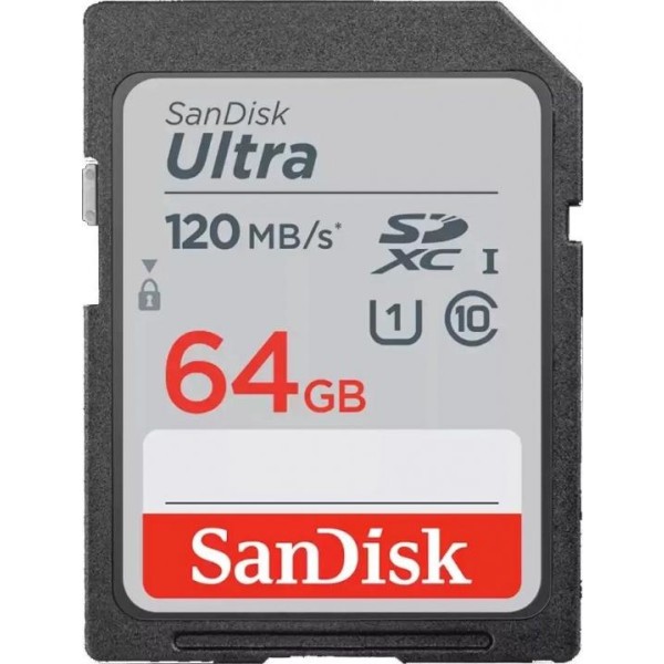 SanDisk Minneskort SDXC Ultra 64GB 140MB/s