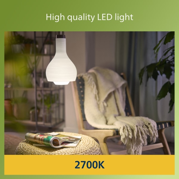 Philips LED E27 Normal 2,3W (40W) Frostad 485lm 2700K Energiklas