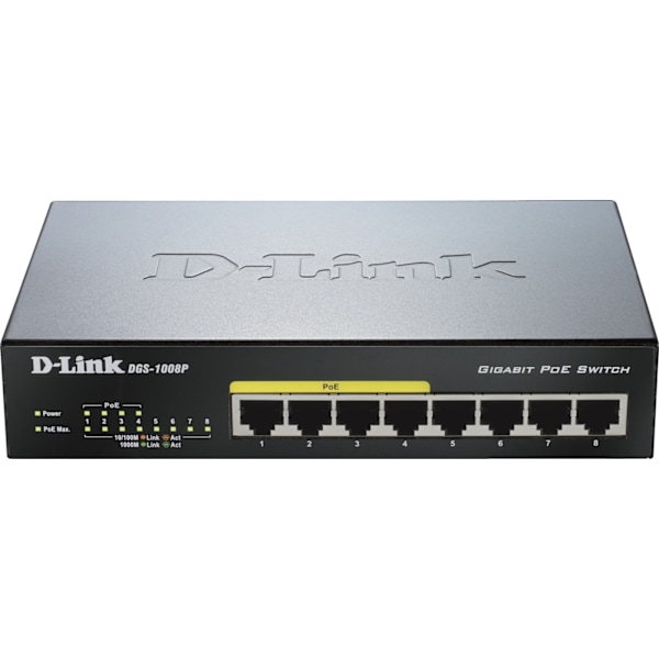 D-Link DGS 1008P Switch 8-porte Gigabit  PoE