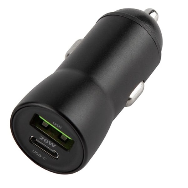 Maxlife MXCC-04 PD QC car charger 1x USB-C 1x USB 20W black