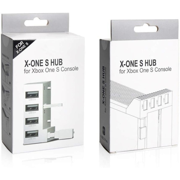 USB-Hub, 4 porte til Xbox One S, hvid