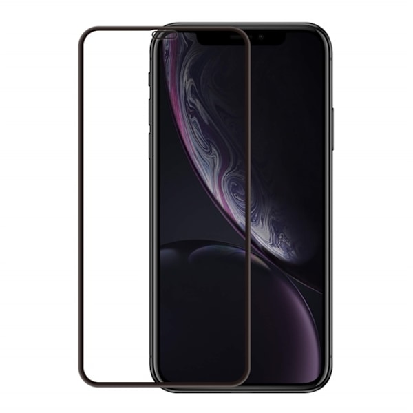 GEAR Hærdet Glas 3D Gummed Full Cover Sort iPhone XR/11 Incl. Monteringsramme Transparent