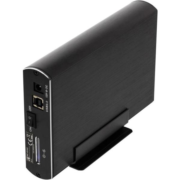 DELTACO externt kabinett för 1x3,5" SATA 6Gb/s-hårddisk, USB3 (M
