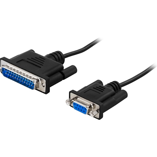 Sarjaprintterikaapeli DB25u-DB9n, musta, 3m