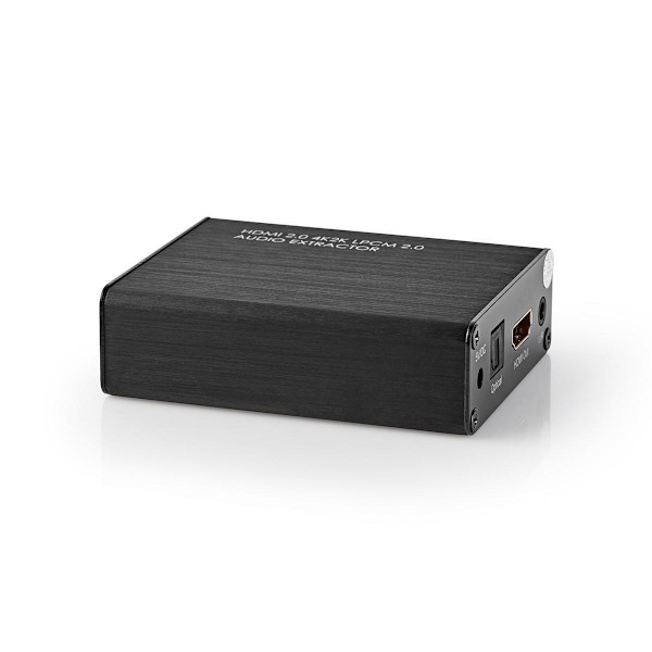 Nedis HDMI ™ Extractor | HDMI™ Input | HDMI™ Output / TosLink Hun / 1x 3.5 mm | Maksimal opløsning: 4K@60Hz | 18 Gbps | Metal | Antracit | Gaveæske