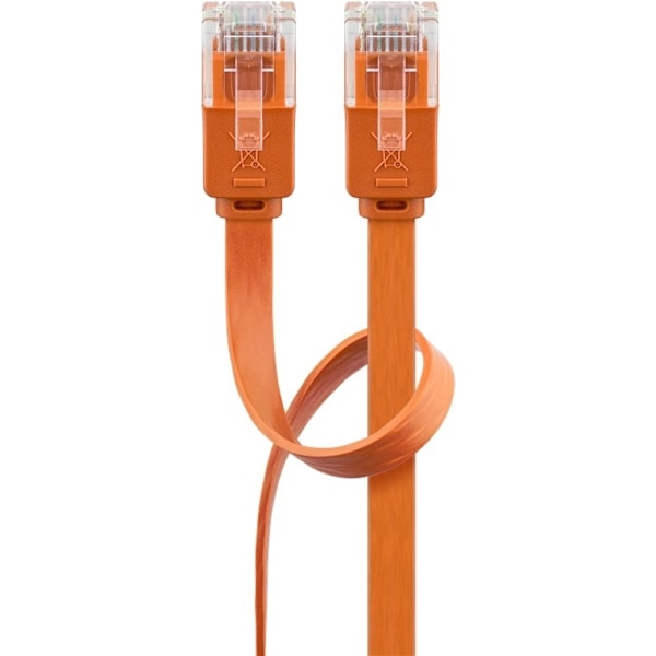 Goobay CAT 6 platt patchkabel, U/UTP, orange kopparledare (CU), 1.5 m