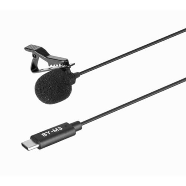 BOYA Mikrofon Knaphuls BY-M3 USB-C 6m.