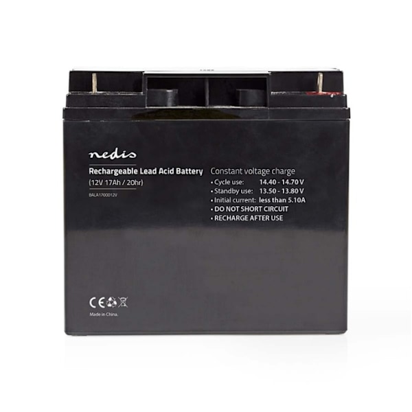 Nedis Uppladdningsbart blybatteri | Bly-syra | Uppladdningsbara | 12 V | 17000 mAh