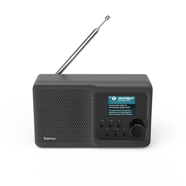 Hama Radio FM/DAB/DAB+/BT Akkutoiminen Musta