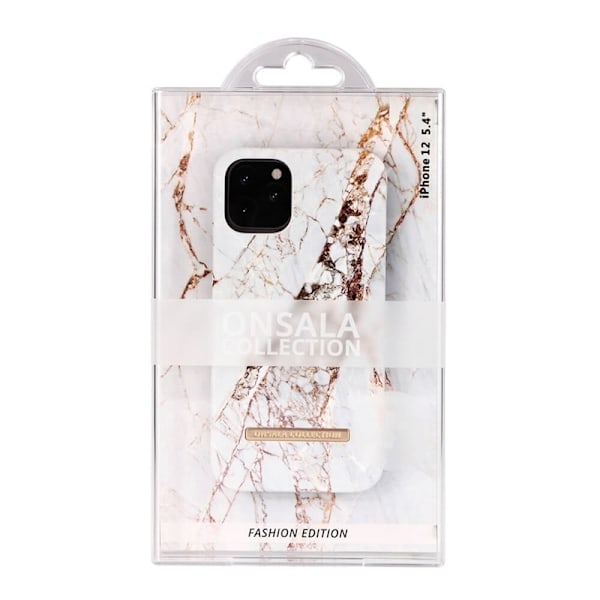 Onsala COLLECTION Mobilskal Soft White Rhino Marble iPhone 12  Mini Vit