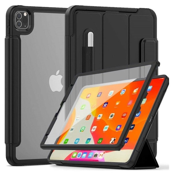 Skyddsväska iPad Air 4 2020 med pennhållare, Svart Svart