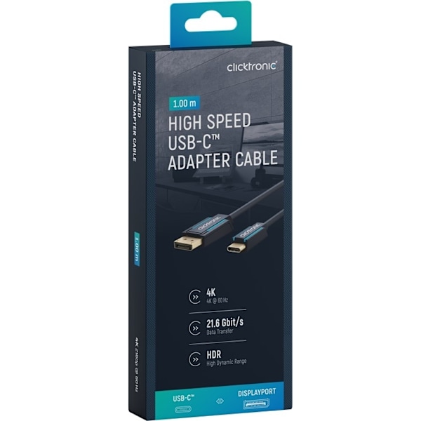 ClickTronic USB-C™ - DisplayPort™ -sovitinkaapeli Premium