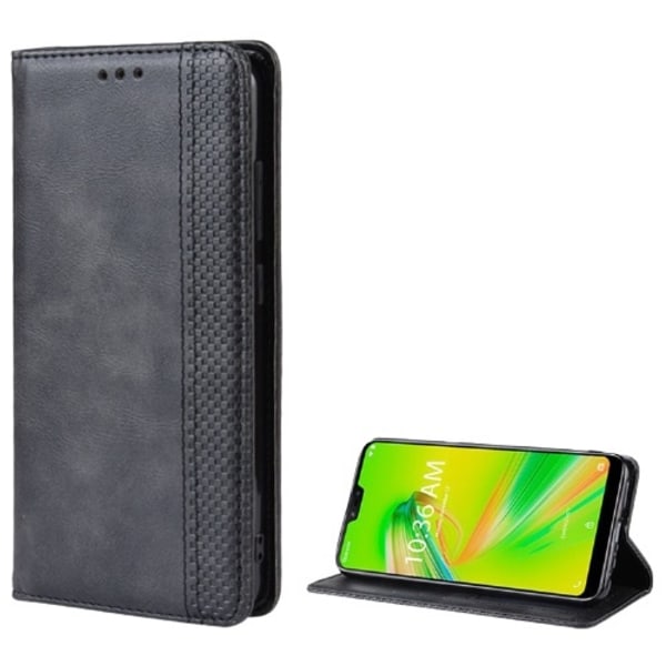 PU leather case with card slots for iPhone 15 Plus, Black Svart