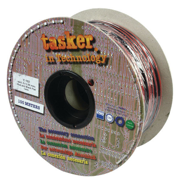 Tasker Højttalerkabel På Rulle 2x 2.50 mm² 100 m Sort/Rød