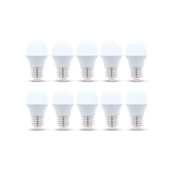 LED-Lampa E27, G45, 6W, 4500K 10-pack, Vit neutral