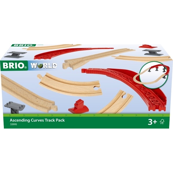 BRIO World 33995 Nousevat kaarteet -ratapaketti Beige, Harmaa, Punainen