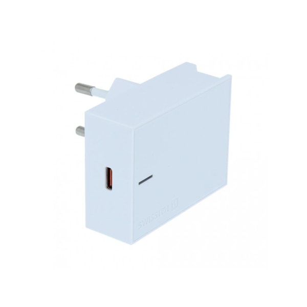 Swissten-virtalähde yhteensopiva Samsung Quick Charge 25W USB-C, valkoinen