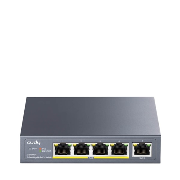 CUDY Switch GS1005P 5-port Gigabit PoE+ 60W