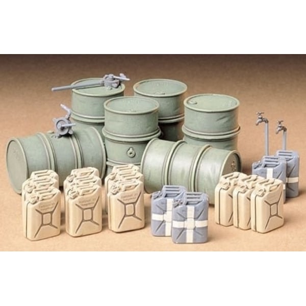 Tamiya 1/35 GERMAN FUEL DRUM SET Flerfarvet