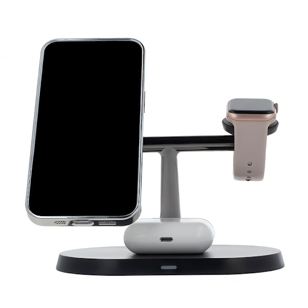 Maxlife MXWC-03 - 3-i-1 Trådløs Ladestation, 15W, Sort