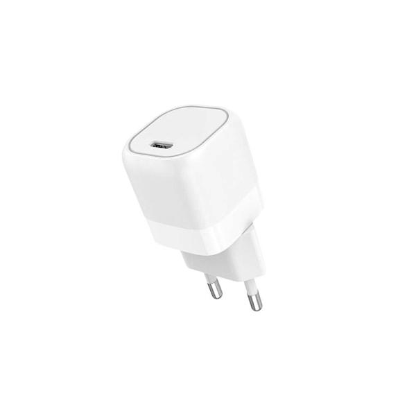 Gear Laturi 220V 1xUSB-C valkoinen PD/PPS 25W kaapeli USB-C–USB-C 3A