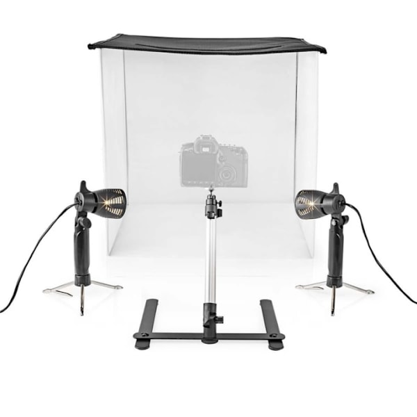 Nedis Foto Studio Kit | 400 lm | Vikbar | Bakgrunder ingår | Resväska ingår | Svart