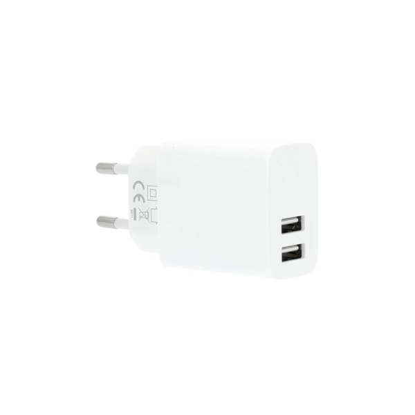 GEAR Charger 220V 2xUSB-A 3,4A White