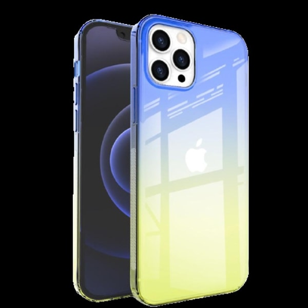 Slimmat skal i TPU till iPhone 13, Blå / Gul Gul