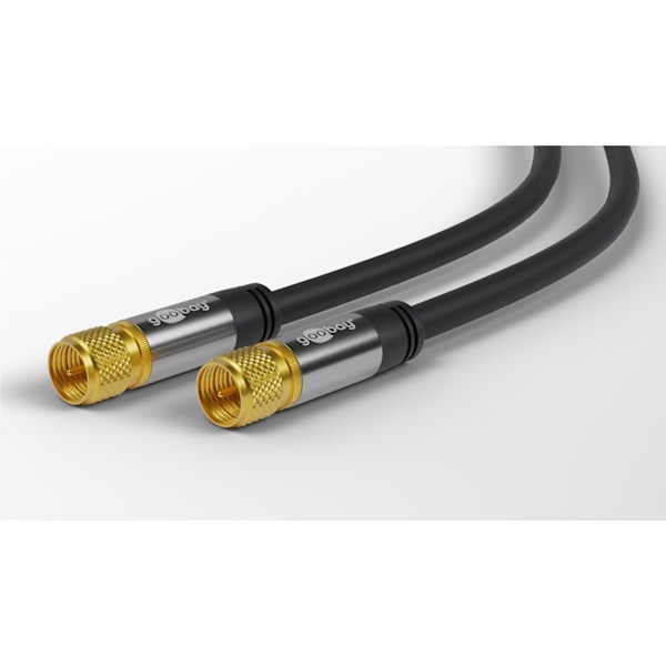 Goobay SAT-antennekabel (135 dB), 4x afskærmet guldbelagt, F-stik