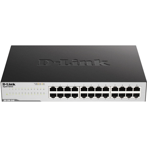 D-Link GO-SW-24G 24-Port Gigabit Easy Desktop Switch musta