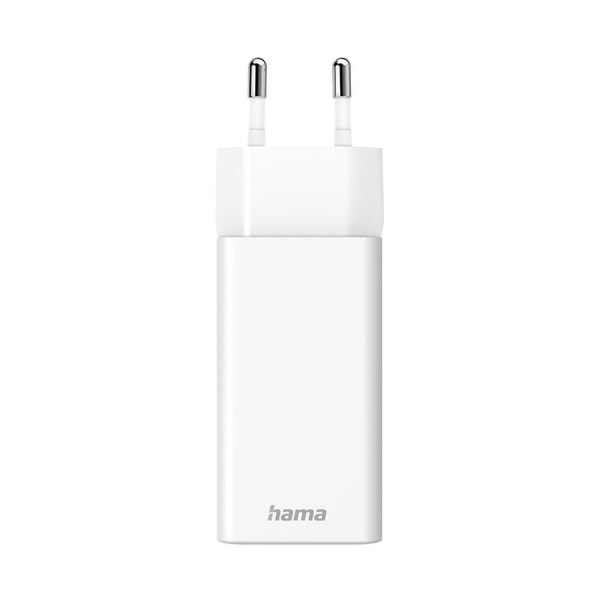 Hama Laddare 220V GaN USB-C/A PD 65W Vit