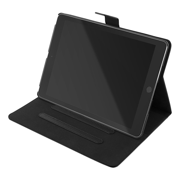 DELTACO iPad 10.2" 2020 case, vegan leather, sleep/wake, stand Svart