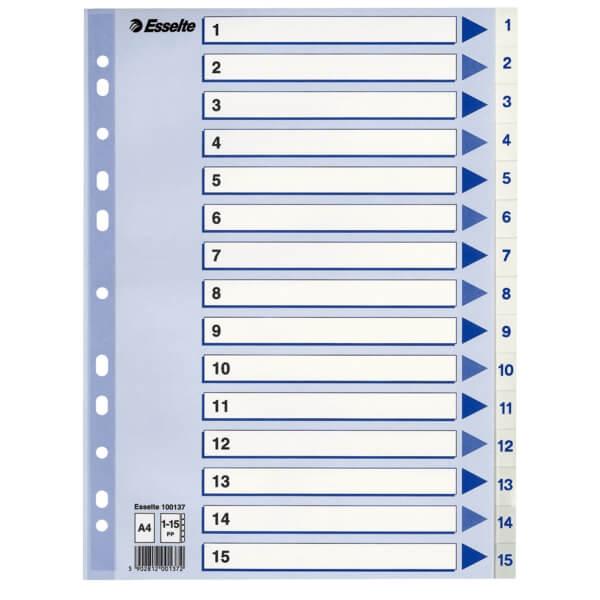 ESSELTE Register Non-Stop A4/1-15 Vit