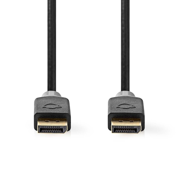 Nedis DisplayPort kaapeli | DisplayPort uros | DisplayPort uros | 8K@60Hz | Kullattu | 2.00 m | Pyöreä | PVC | Antrasiitti | Laatikko