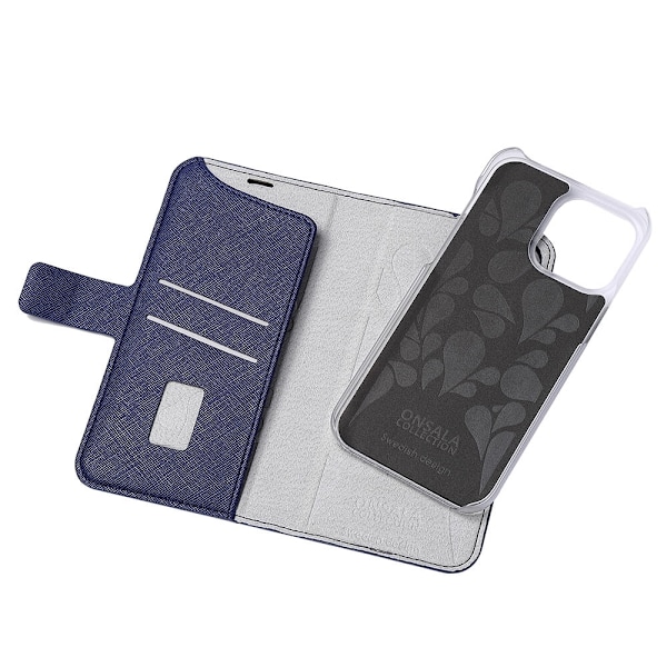 Onsala COLLECTION Eco Wallet 2 card iPhone 14 Pro Max 6,7" Navy Blue Blå