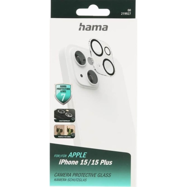 Hama Kameraskyddsglas iPhone 15/15 Plus Transparent