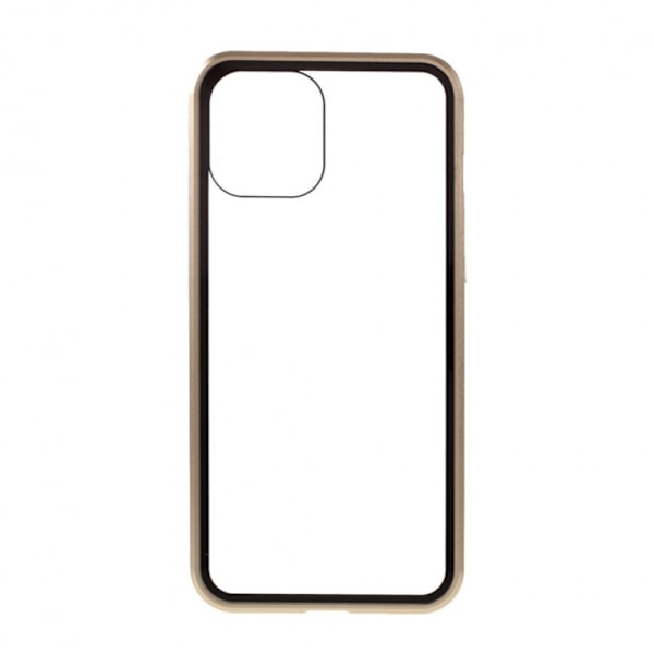 Tyylikäs kotelo värillisillä reunoilla iPhone 12 Pro Max -puhelimeen, kulta Guld