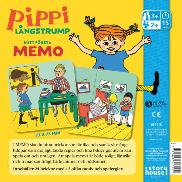 Mitt första memo Pippi Långstr