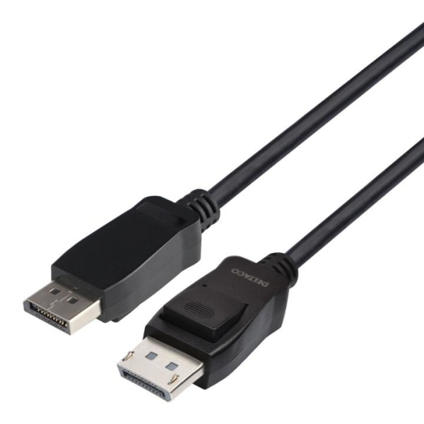 Deltaco DisplayPort-kabel, 1m, 8K, DP 1.4, DSC 1.2, LSZH svart