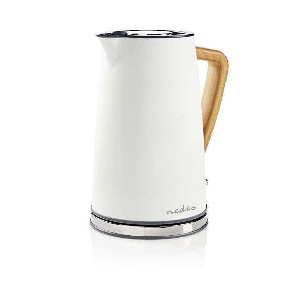Nedis Elkedel | 1.7 l | Soft-Touch | Hvid | Drejelig 360 grader | Skjult varmeelement | Strix®-controller | Beskyttelse mod kogetørring