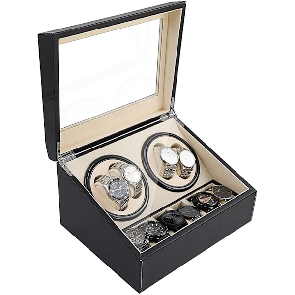 Watch winder/klocksnurra för flera klockor, Svart